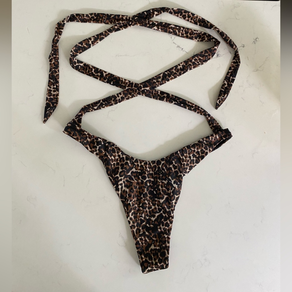 Matte Collection Leopard Print Wrap Around Bikini… - image 7